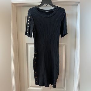 SHEIN black ripped dress